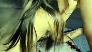 ari alectra gives a wet sloppy blowjob on big dick from pov