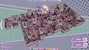 Why is my tsundere milf boss teasing me with her massive tits in this hentai game?