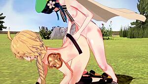 i messed up suckin ventis dick in genshin yaoi, aether gets fucked hard