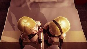 नियर ऑटोमेटा की जुड़वाँ को चोदा