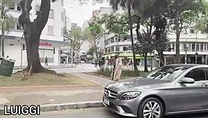 Big-dicked homeless guy surprises with his size.