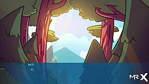 Creampie in redhead's big ass pussy in hentai game! Uncensored blowjob scene.