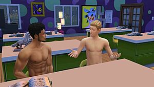 Owen, is that your crush Jake getting fucked by the professor in Sims?