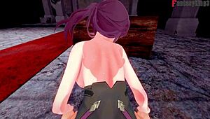 Kafka gets hard sex fucking with ahegao face