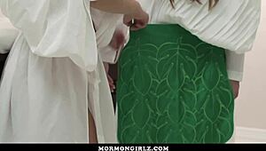 two mormongirlz chicks spread redhead's wet pussy wide open