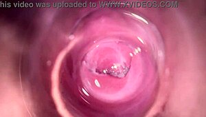 look at that camera deep in mia's creamy pussy