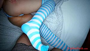 Rubbing Her Petite Body with My Cock, Wow!