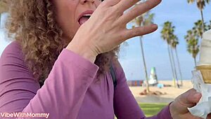 Hey, can your Jewish stepmom ride raw in public like this?!