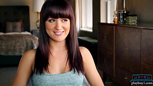 two hot milf models rivi madison and kimberly kisselovich feel the thrill stripping for playboy