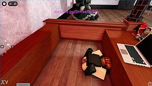 Cheating Roblox Girl Sucks and Rides Big Black Cock in Hentai