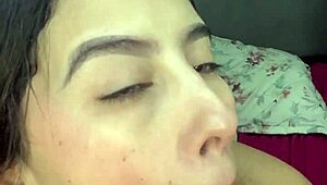 Horny Latina BBW drinks her own milk in this fetish JOI video