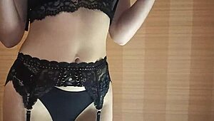 babe in stockings fucked in missionary, doggy, creampie in garage?