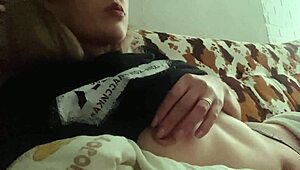 i got into my girlfriend's phone and saw her masturbating on camera, her swollen pussy wet and ready.