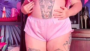 Teasing in Silk Pajamas with Smooth, Captivating Moves.