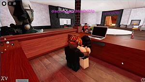 Cheating Roblox Girl Sucks and Rides Big Black Cock in Hentai