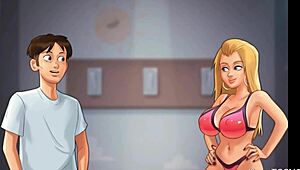 Summertime Saga Unleashes Wild Reverse Gangbang on Beach