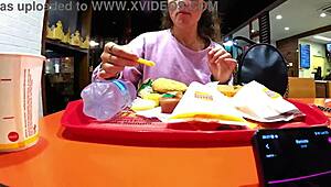 My step-brother says, 'Come play with me,' while controlling my lovense in the car