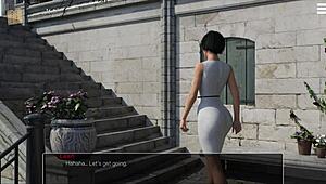 I-I can't believe this knockout master is fuckin' her outdoors, her big tits bouncin'