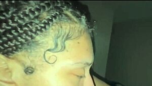 Ebony Babe Keeps Sucking Big Black Cock After Cumshot Explosion