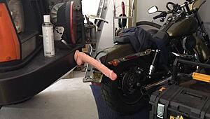 Watch this gay guy fuck himself with a dildo?