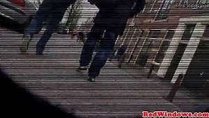 mature dutch prostitute rides tourist cock with shaved charm