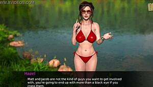 Hot brunette intensely flirts in nursing back to pleasure 23 with big ass and tits