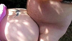 Fuck buddy fucks housewife outdoors over the gate