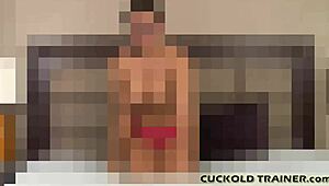 You will swallow his alpha male cum in this humiliating femdom scene.