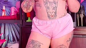 Teasing in Silk Pajamas with Smooth, Captivating Moves.