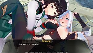 I bound Klee in this prank adventure part 6 with lesbian fingering and toys