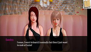 my new family game with small tits redhead in 3d anime 😊