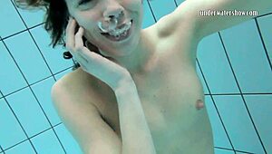 gazel podvodkova looks stunning naked underwater in the pool