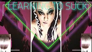 horny stepsister teaches you to suck cock, eager to watch you do it