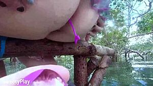 Anal Orgasm Control with Remote Vibrator in Outdoor Milf Play