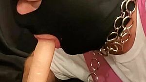 I am training him to suck my cock properly