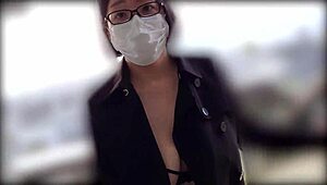 Hey, can you believe this married woman just touching herself right in the apartment hallway?