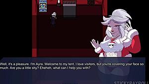 Babe With Silver Hair Has Sex In Anime Cosplay Hentai Game