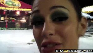 Day with a pornstar - angelina valentine enjoys sports and sucking big cocks