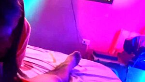 Latina teen wakes boyfriend with blowjob then rides doggystyle