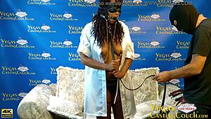 Diviyne Submits to Extreme BDSM Bondage in Vegas with Blindfold