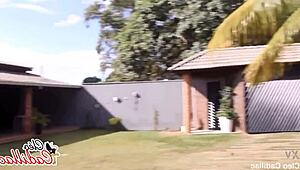 the muscular black pool guy left me sticky with his big cock cum all over