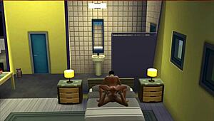 indian aunt and nephew share family moments in anime style