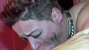 Two wives enjoy anal in real orgy