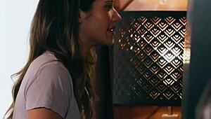 Queening Lesbian Friend Licks Girlfriend's Pussy in Stockings