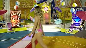 girls parade in lingerie during holiday fight under sun