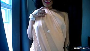 Horny lily performs live indian porn with big ass and tits 😘