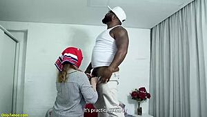 Horny grandma takes electrician’s cock in her tight ass. Total destruction!