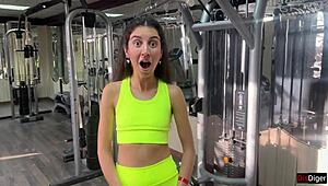 trainer says fuck katty in gym