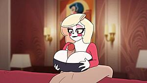 Charlie morningstar fucking alastor hard in the hotel room early morning