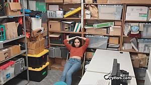 Teen latina thief blows after caught